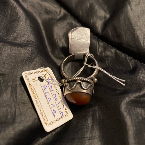 Vintage Silver Carnelian Ring Size 7 - Picture 3 of 4